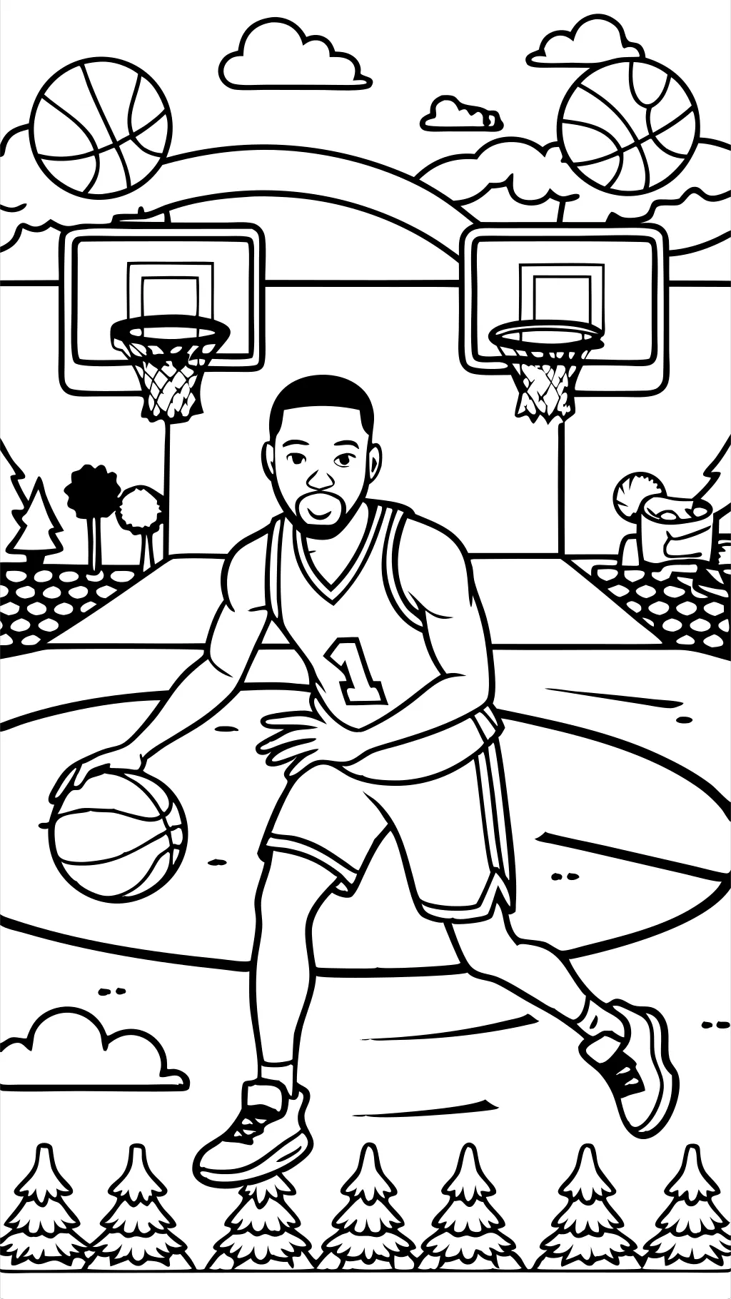 coloriages de basket-ball